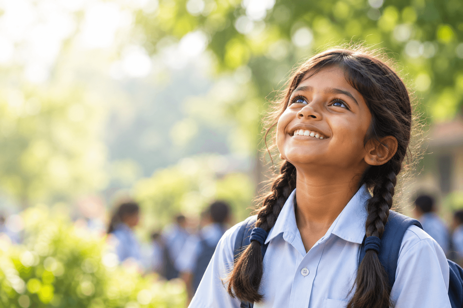 A smiling child supported by AVAM Foundation